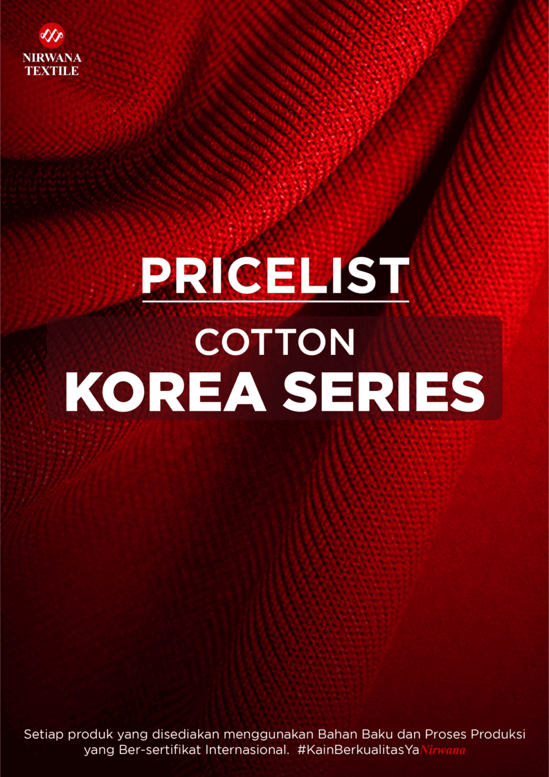 Pricelist COTTON KOREA SERIES